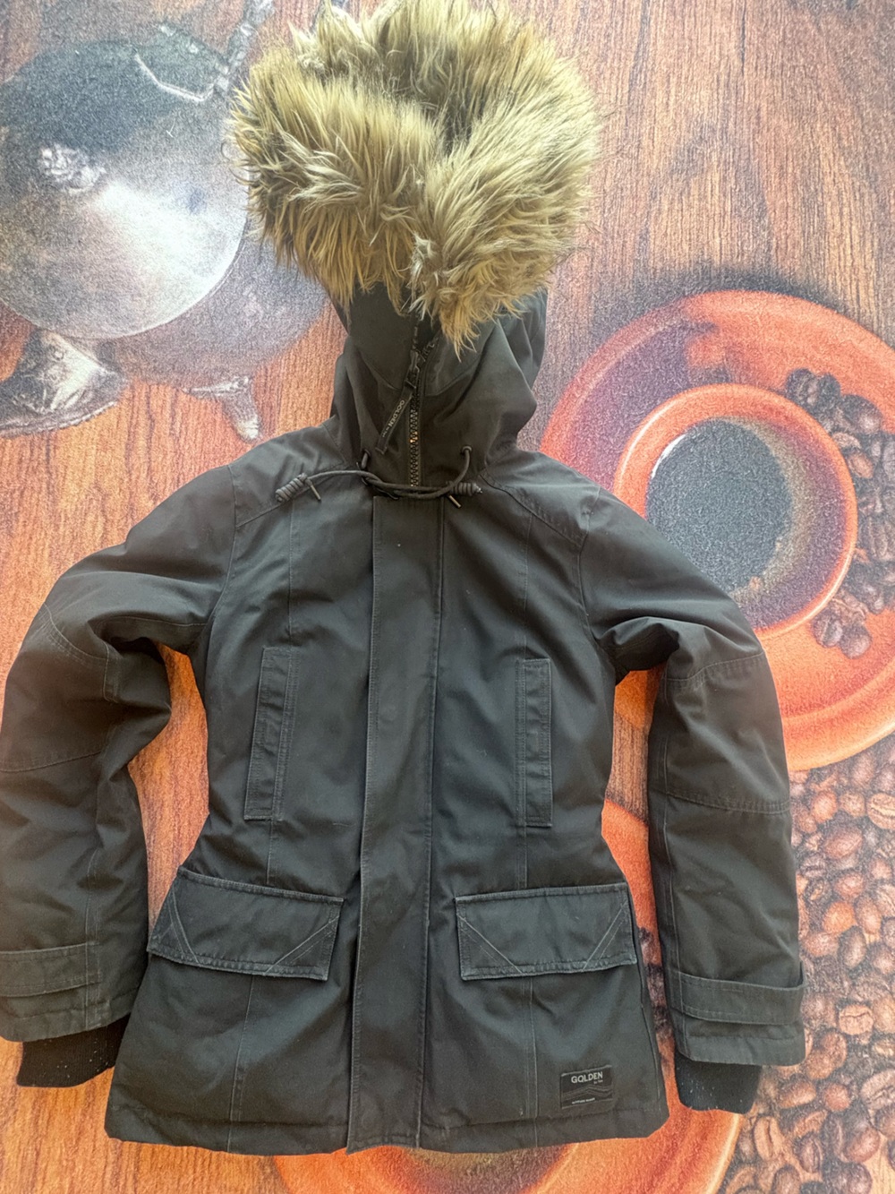 Aritzia Golden byTNA Larsen Parka Altitude Series Down Jacket Women SizeS Winter